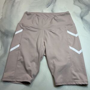 BCBG Generation Womens Size Medium Athletic Biker Shorts Pink Stretch Breathable